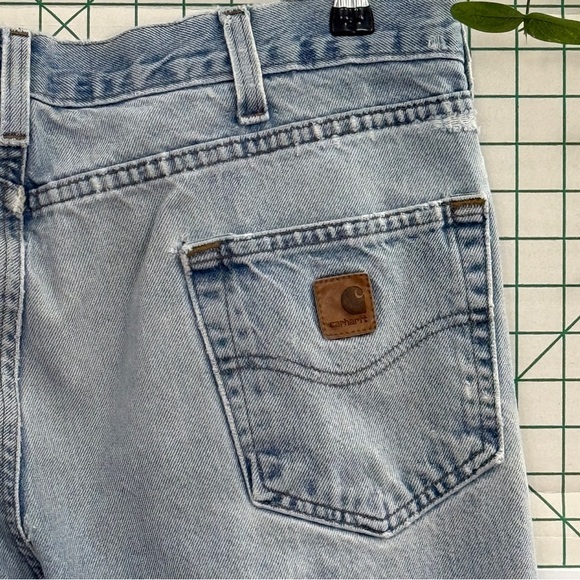 Carhartt Traditional Fit Distressed Light Wash Jeans 36x32 - Picture 10 of 15